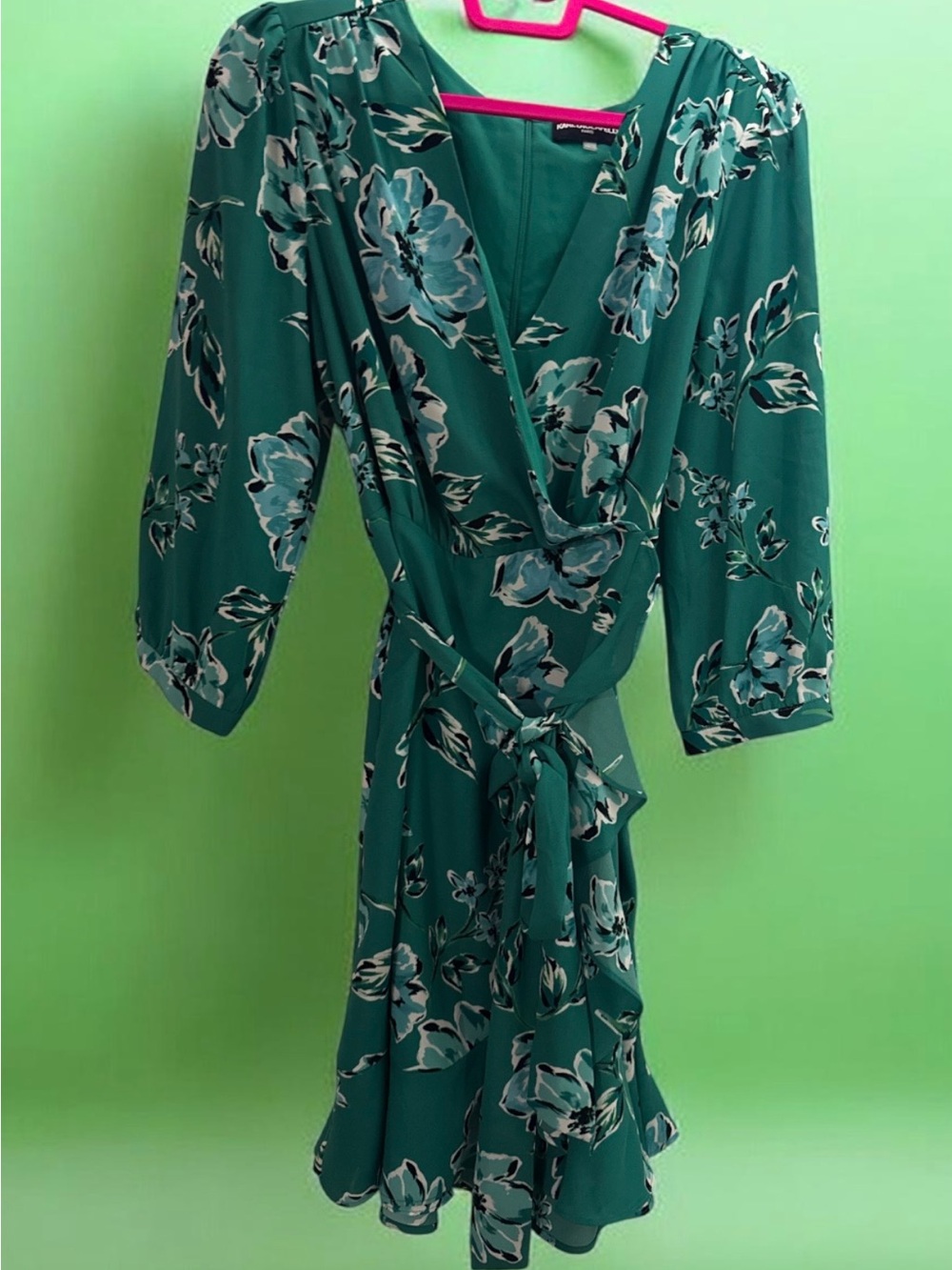Ted Baker Teal Floral Wrap Dress Robe